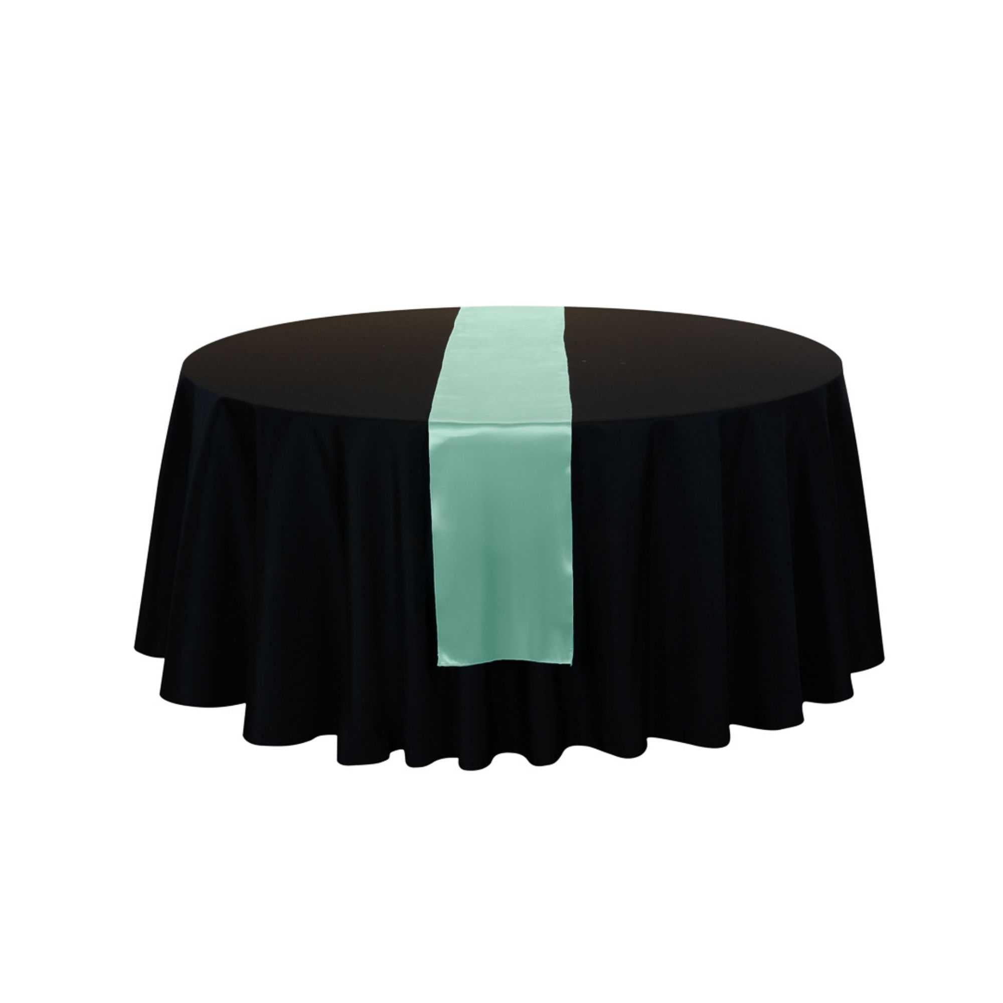 Table Tek Light Green Satin Table Runner - 12" x 108" - 1 count box