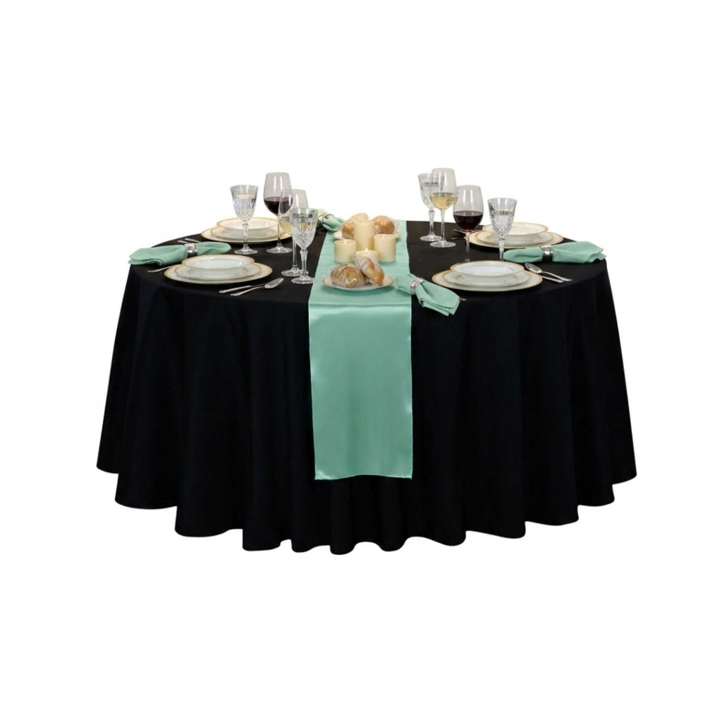 Table Tek Light Green Satin Table Runner - 12" x 108" - 10 count box