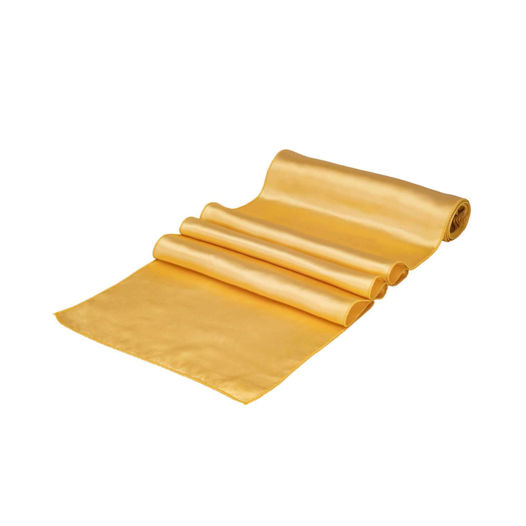Table Tek Light Yellow Satin Table Runner - 12" x 108" - 1 count box