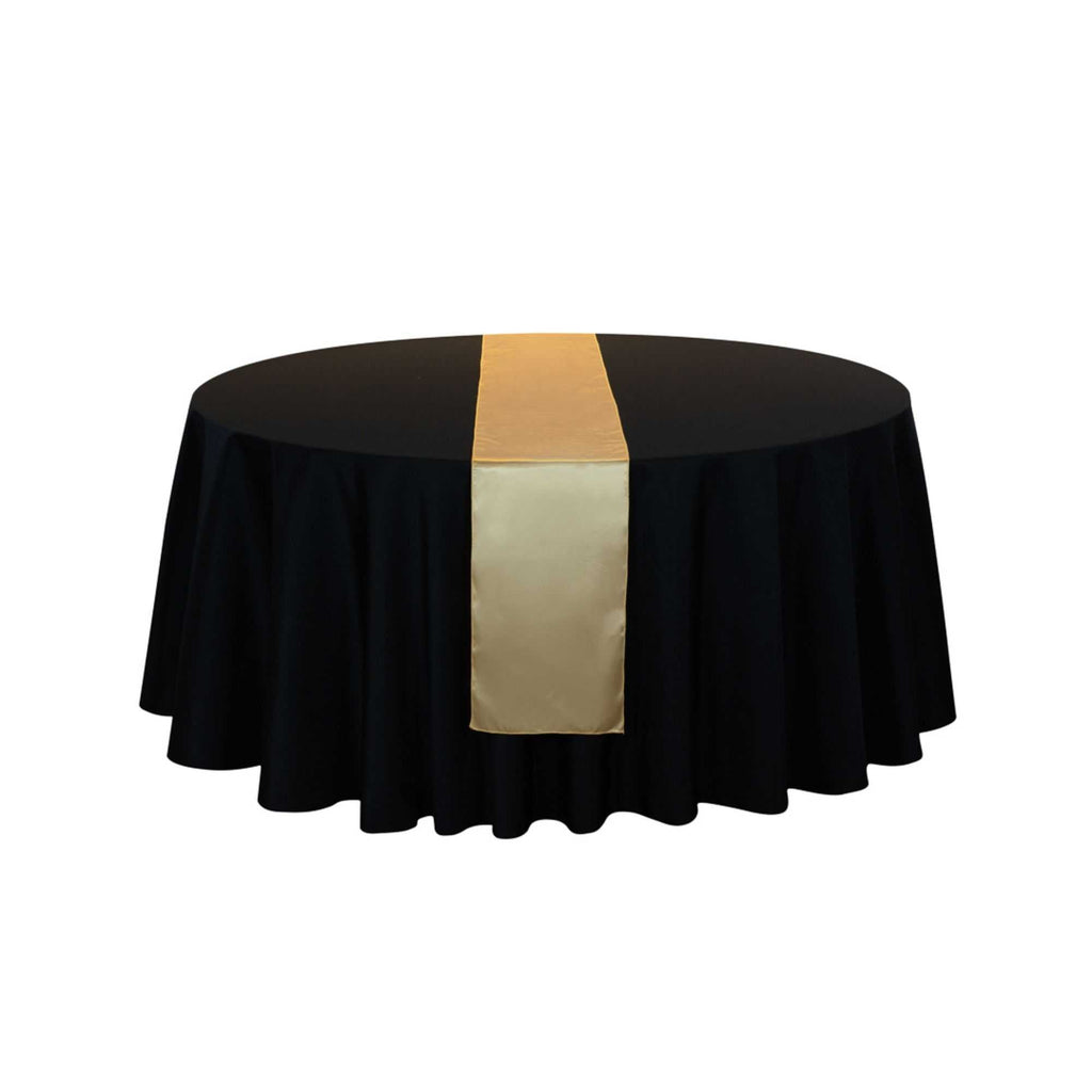 Table Tek Light Yellow Satin Table Runner - 12" x 108" - 1 count box