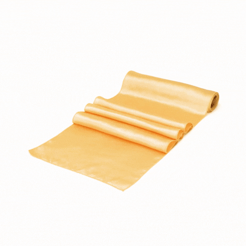 Table Tek Light Yellow Satin Table Runner - 12" x 108" - 10 count box