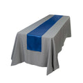 Table Tek Navy Blue Satin Table Runner - 12" x 108" - 10 count box