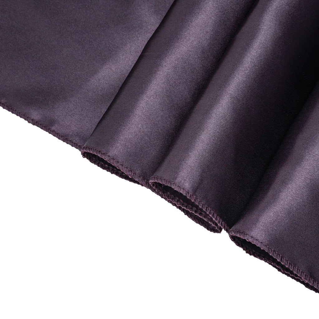 Table Tek Dark Purple Satin Table Runner - 12" x 108" - 1 count box