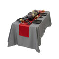 Table Tek Red Satin Table Runner - 12" x 108" - 1 count box