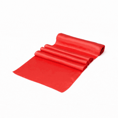 Table Tek Red Satin Table Runner - 12" x 108" - 1 count box