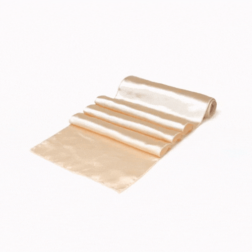Table Tek Sand Satin Table Runner - 12" x 108" - 10 count box
