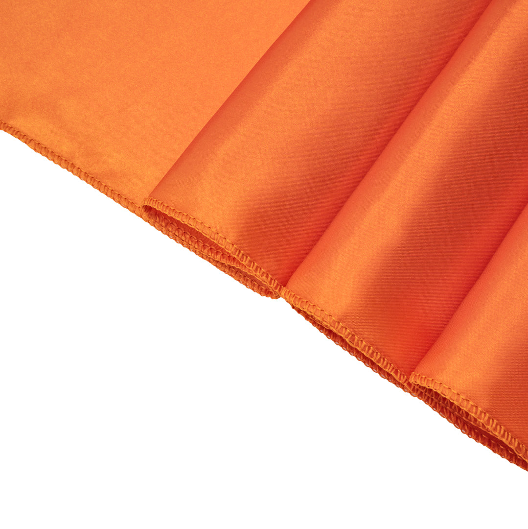 Table Tek Tangerine Orange Satin Table Runner - 12" x 108" - 10 count box