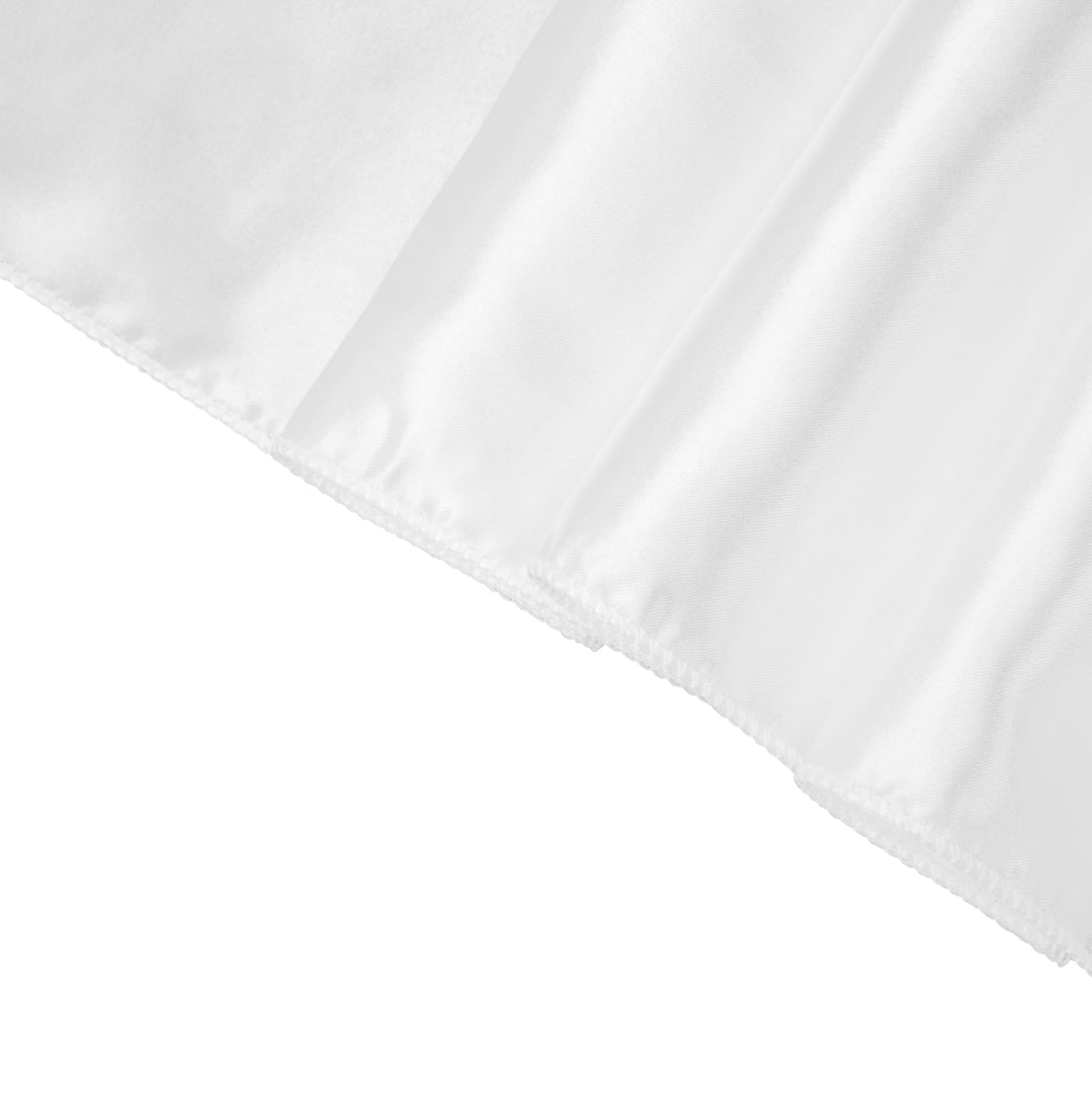 Table Tek White Satin Table Runner - 12" x 108" - 10 count box