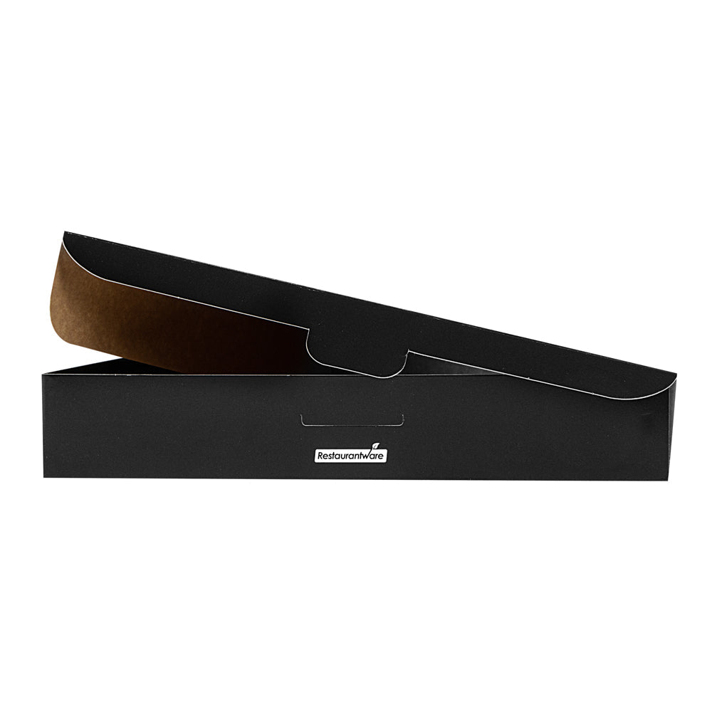 Eco Pie Black Paper Pizza Slice Box - Clamshell - 9 1/4" x 10 1/4" x 1 3/4" - 100 count box