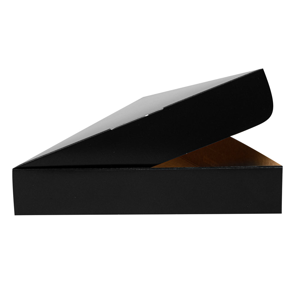 Eco Pie Black Paper Pizza Slice Box - Clamshell - 9 1/4" x 10 1/4" x 1 3/4" - 100 count box