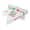 Eco Pie White Paper Pizza Slice Box - Hot & Fresh, Clamshell - 9 1/4" x 10 1/4" x 1 3/4" - 100 count box