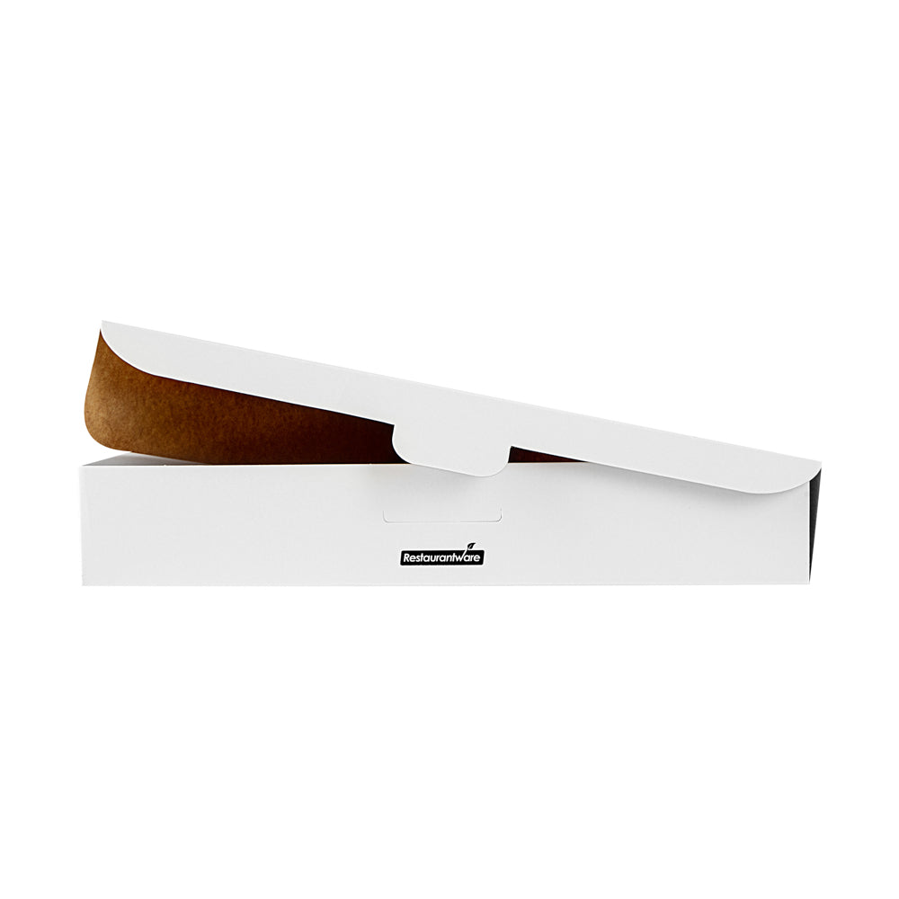 Eco Pie White Paper Pizza Slice Box - Clamshell - 9 1/4" x 10 1/4" x 1 3/4" - 100 count box