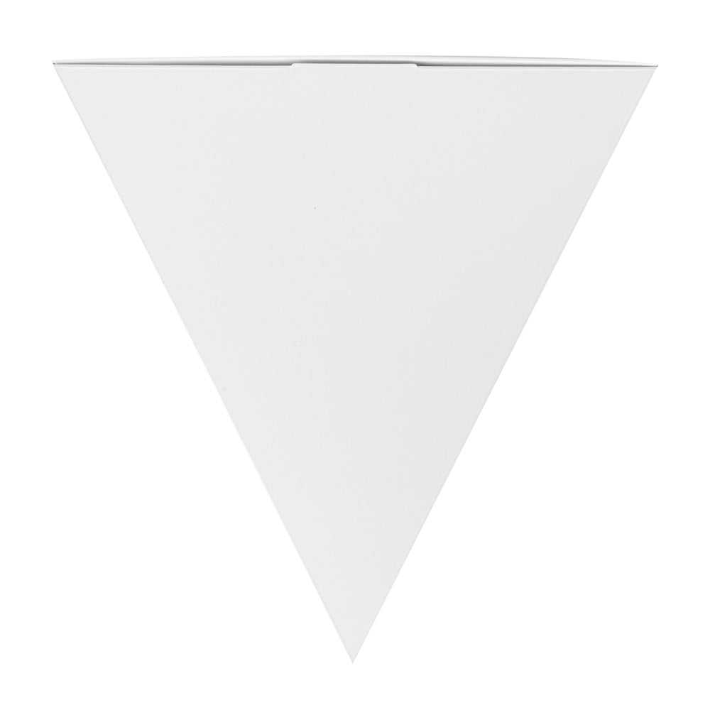 Eco Pie White Paper Pizza Slice Box - Clamshell - 9 1/4" x 10 1/4" x 1 3/4" - 100 count box