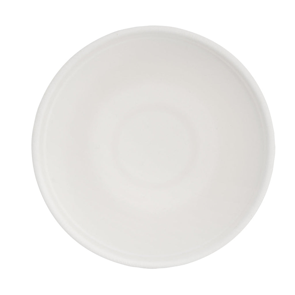 Pulp Tek 5 oz Round White Sugarcane / Bagasse Cup - 3" x 3" x 2" - 100 count box