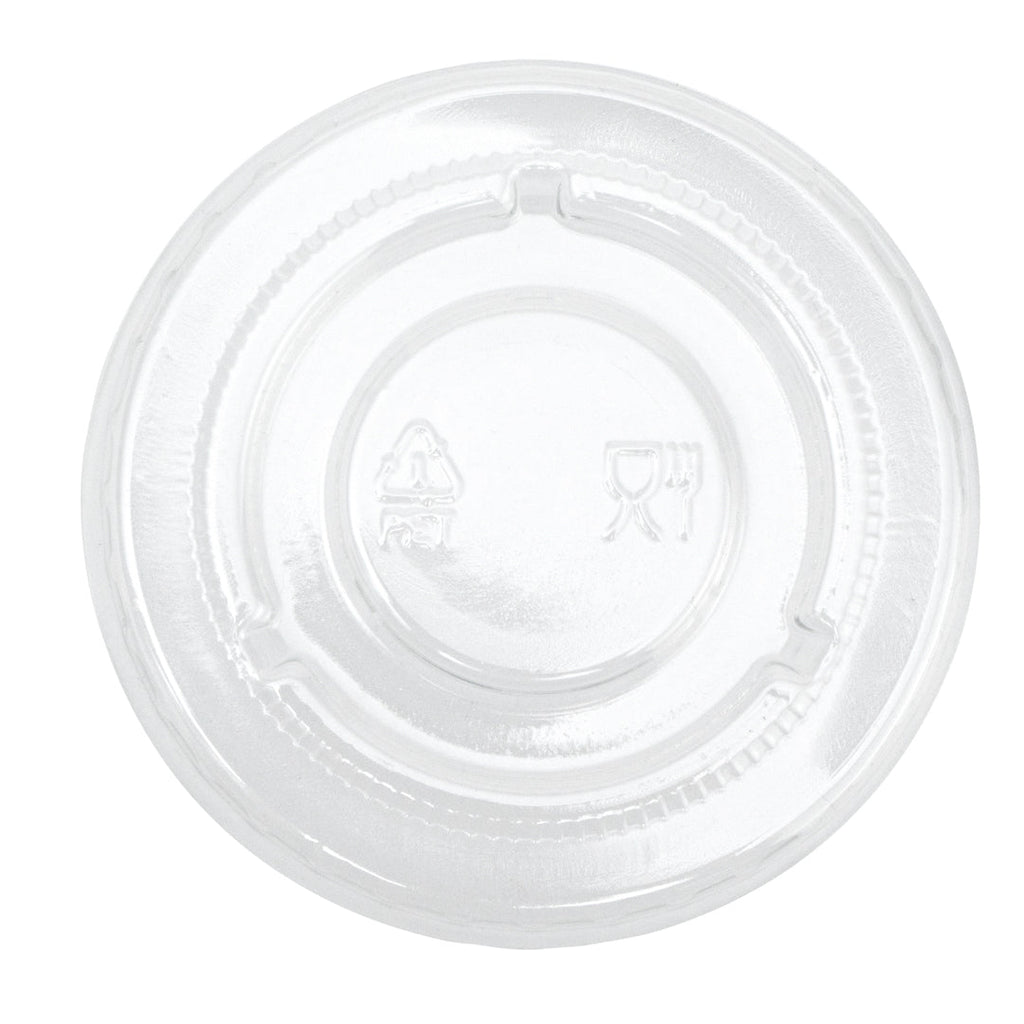 Pulp Tek Round Clear Plastic Lid - Fits 2 oz Take Out Portion Cup - 2000 count box