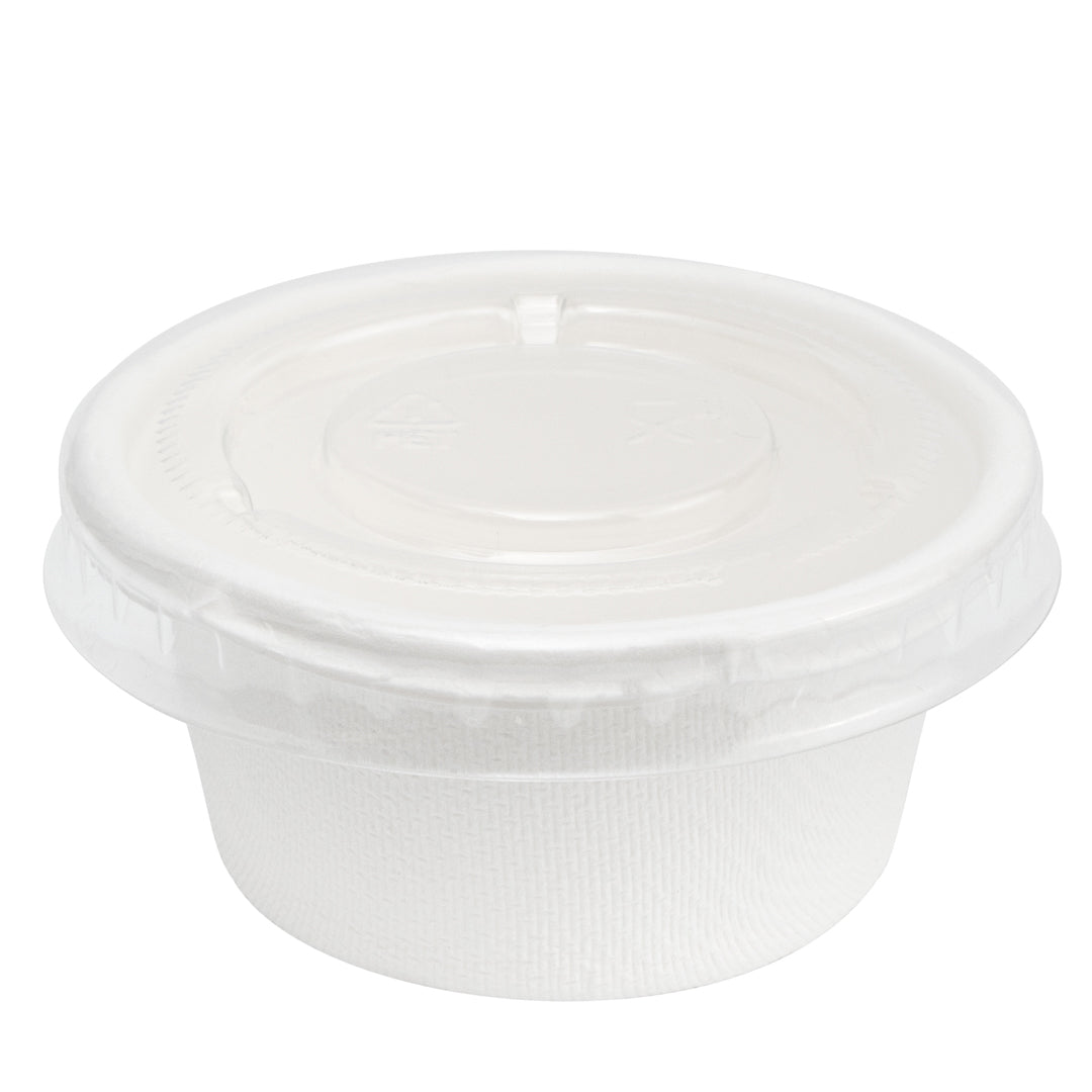 Pulp Tek Round Clear Plastic Lid - Fits 2 oz Take Out Portion Cup - 2000 count box