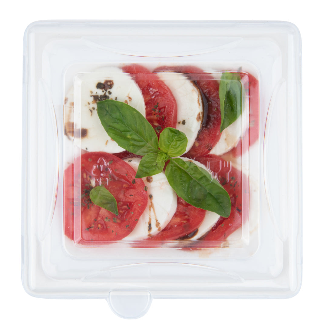 Pulp Tek Square Clear Plastic Dome Lid - Fits Sugarcane / Bagasse Small Plate - 100 count box