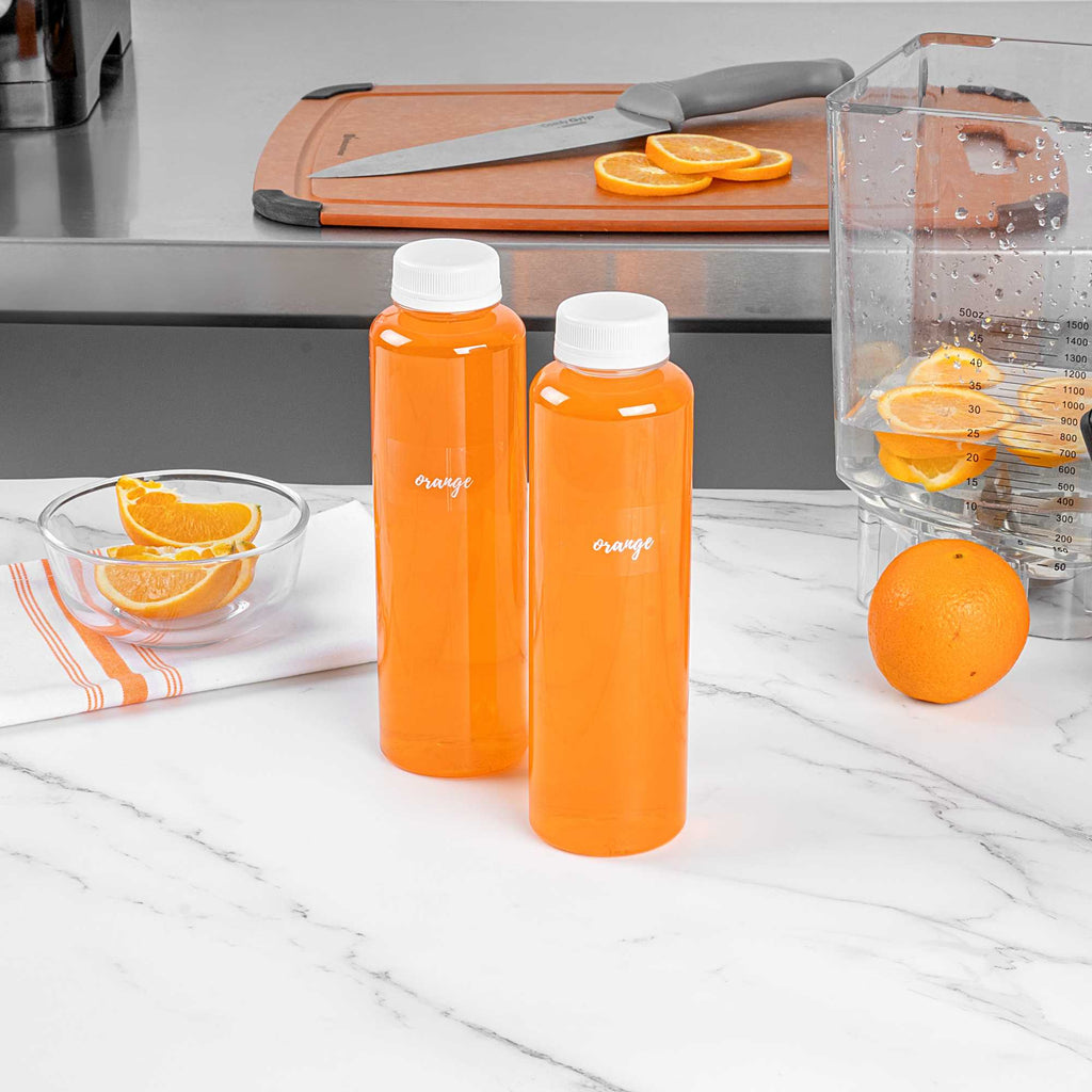 Label Tek Plastic Orange Label - Clear with White Font, Water-Resistant - 2" x 1" - 100 count box
