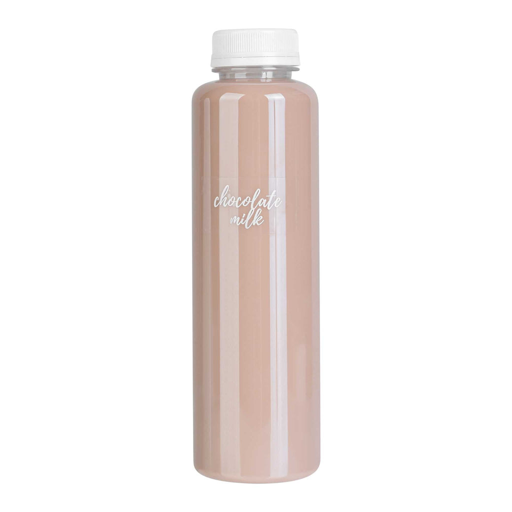 Label Tek Plastic Chocolate Milk Label - Clear with White Font, Water-Resistant - 2" x 1" - 100 count box