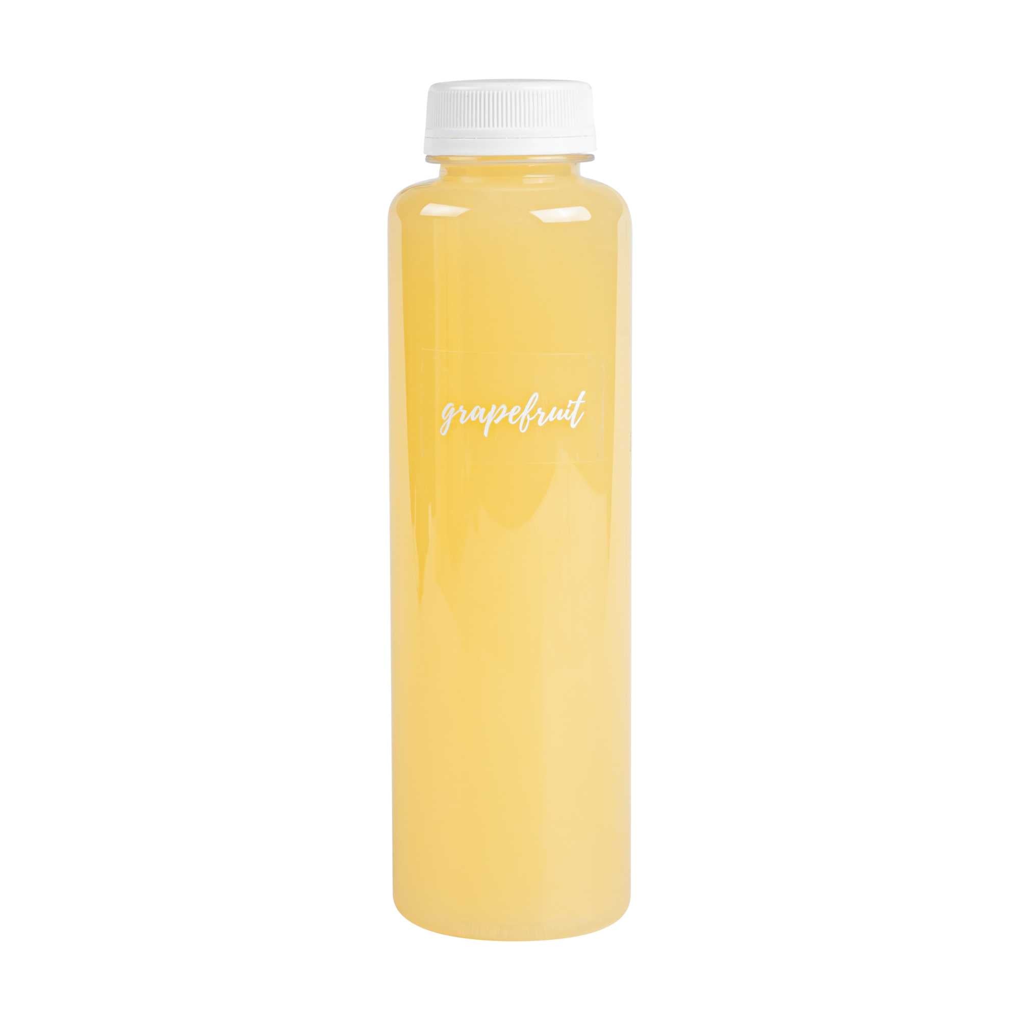 Label Tek Plastic Grapefruit Label - Clear with White Font, Water-Resistant - 2" x 1" - 100 count box