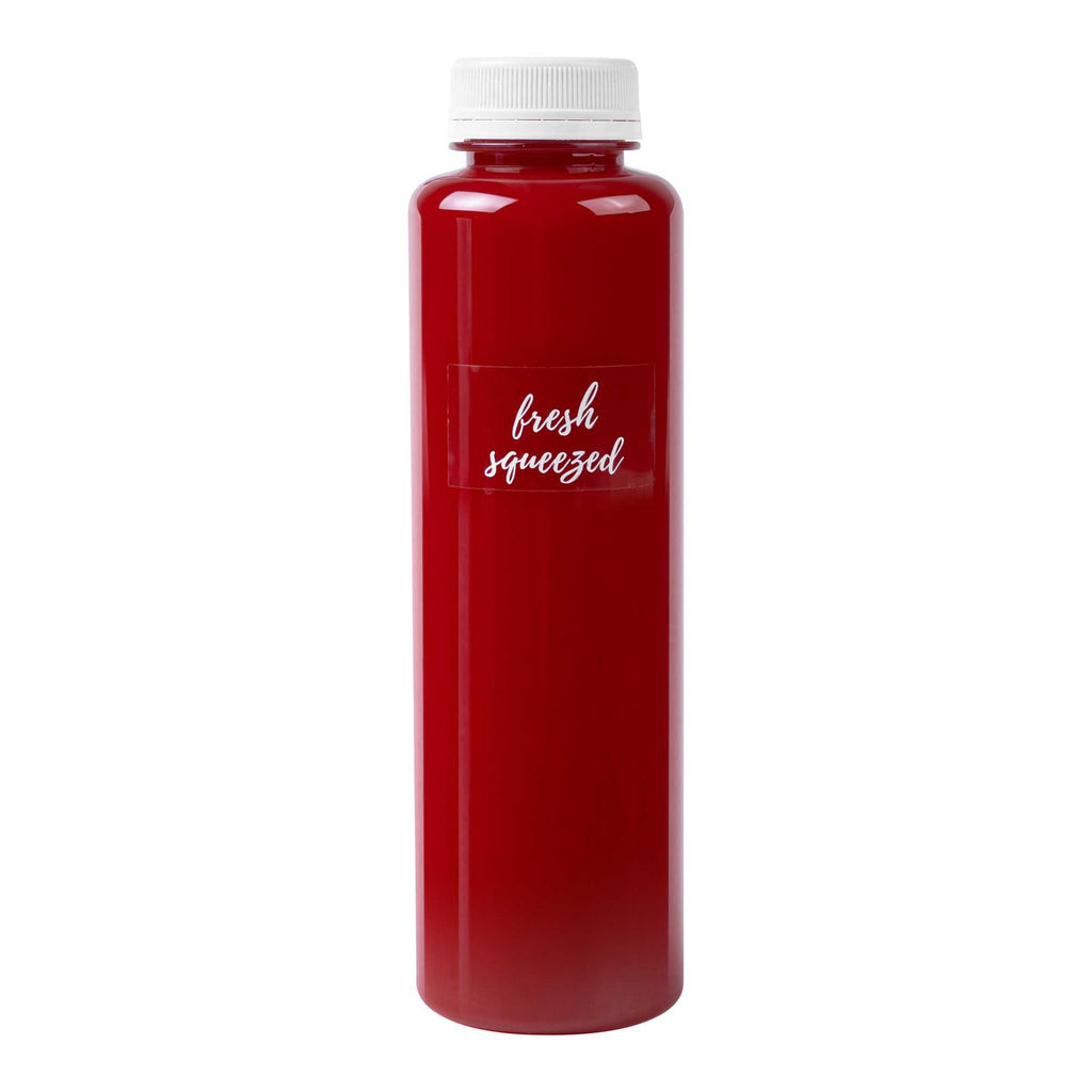 Label Tek Plastic Fresh Squeezed Label - Clear with White Font, Water-Resistant - 2" x 1" - 100 count box
