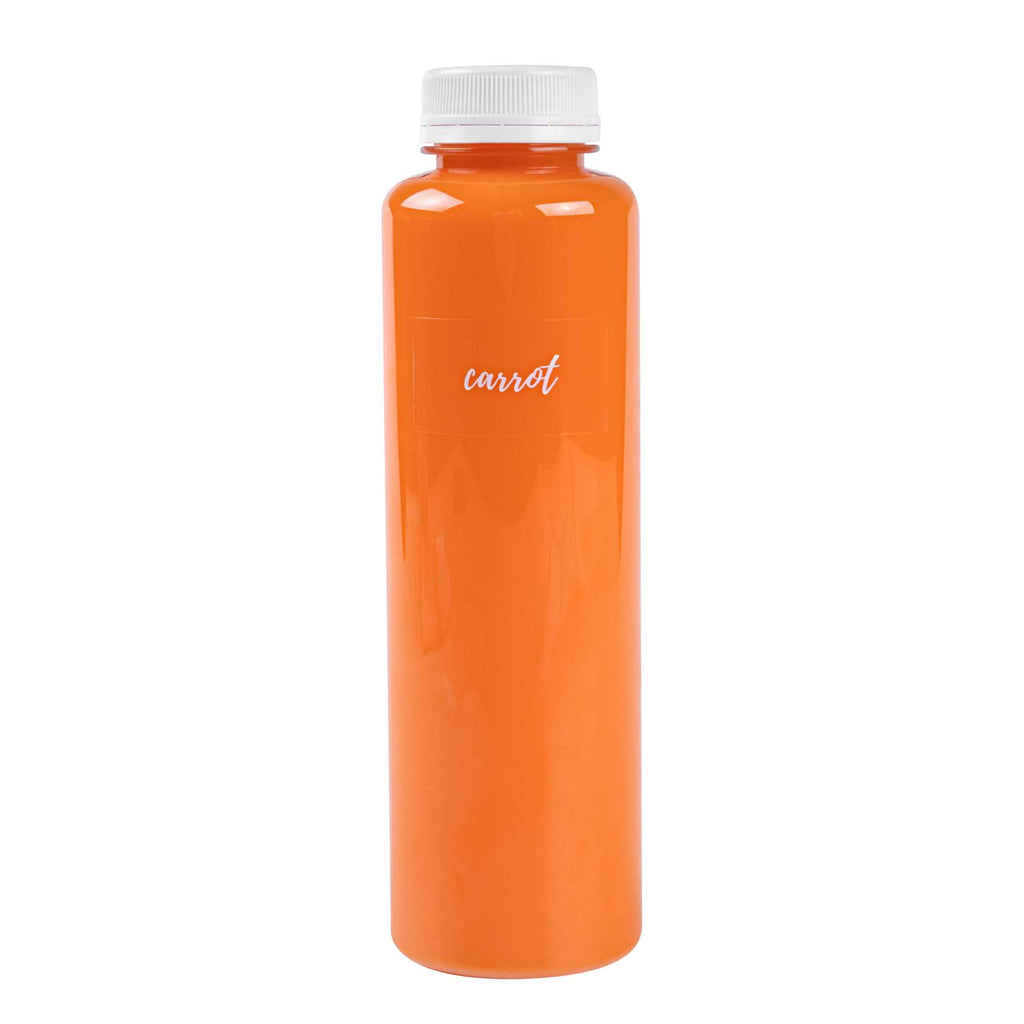 Label Tek Plastic Carrot Label - Clear with White Font, Water-Resistant - 2" x 1" - 100 count box