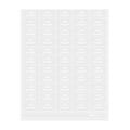 Label Tek Plastic Cold Pressed Label - Clear with White Font, Water-Resistant - 2" x 1" - 100 count box