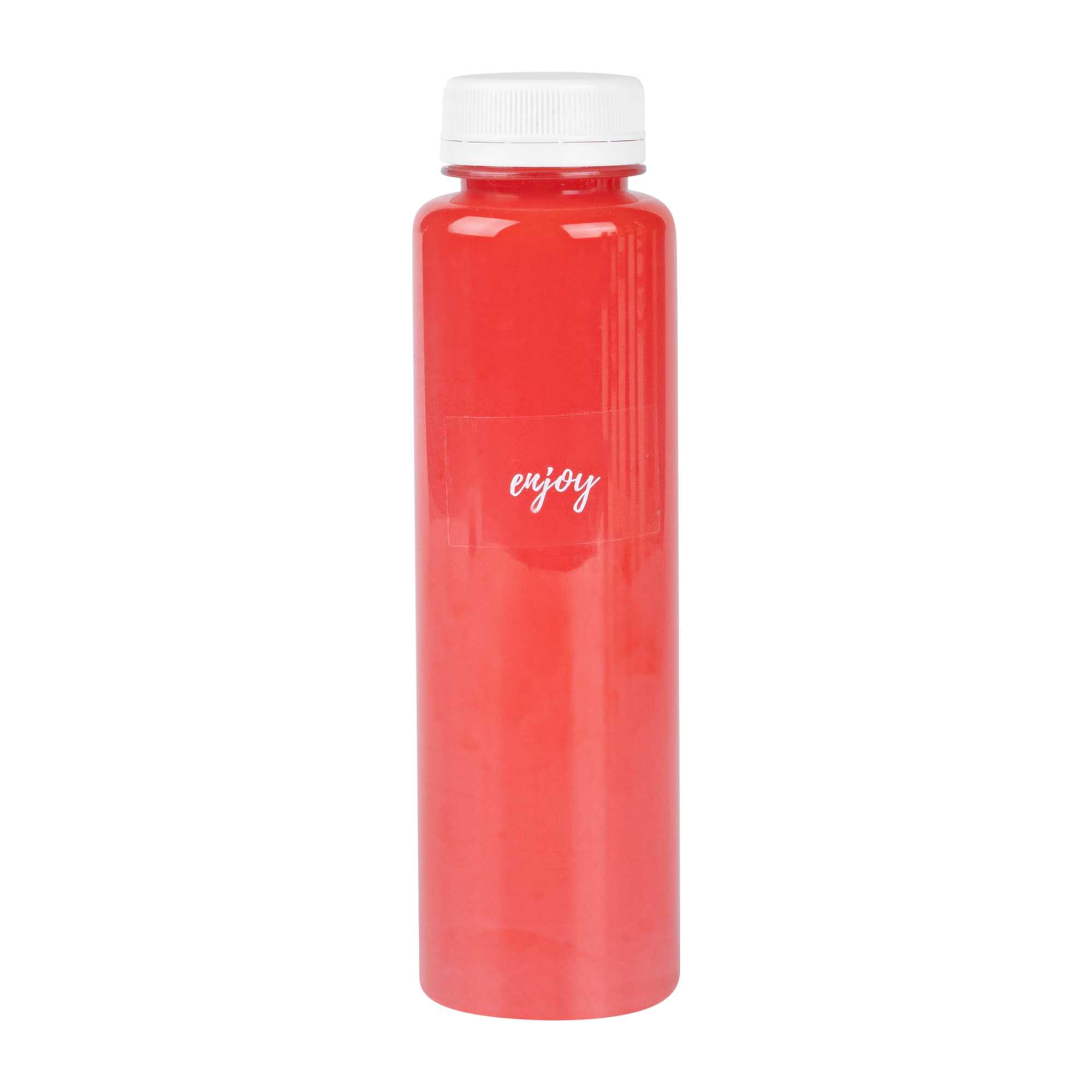 Label Tek Plastic Enjoy Label - Clear with White Font, Water-Resistant - 2" x 1" - 100 count box