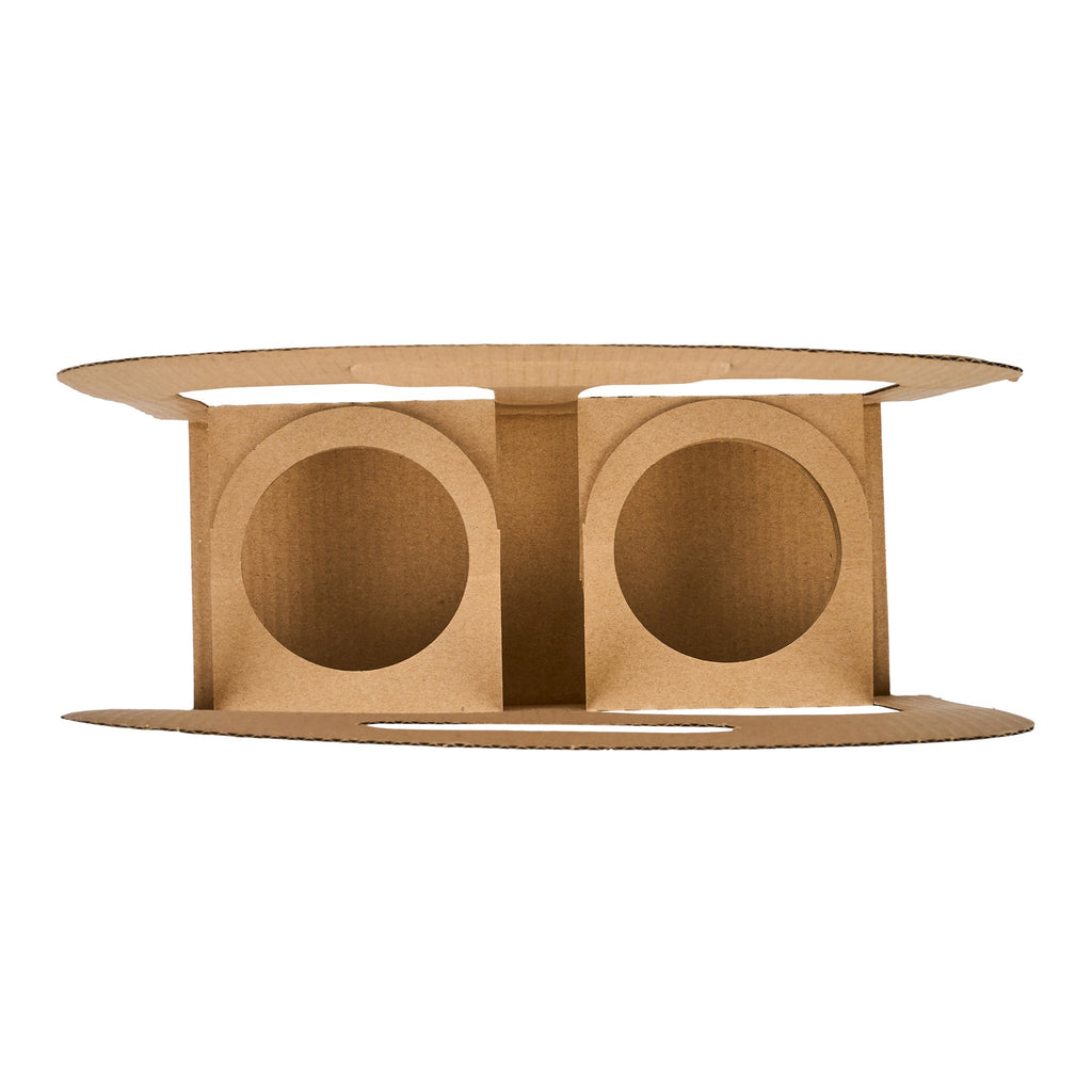 Restpresso Kraft Paper Sunrise Drink Carrier - Fits 2 Cups - 9 3/4" x 4" x 10 3/4" - 100 count box