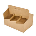 Restpresso Kraft Paper Altalena Drink Carrier - Fits 6 Cups - 11 3/4" x 7 3/4" x 9 1/2" - 100 count box