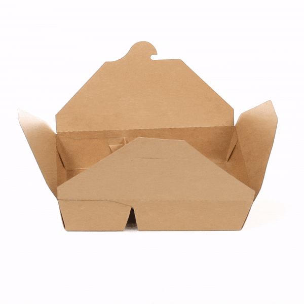 Bio Tek 50 oz Rectangle Kraft Paper #5 Bio Box Take Out Container - 2-Compartment - 8 1/2" x 6" x 1 3/4" - 200 count box