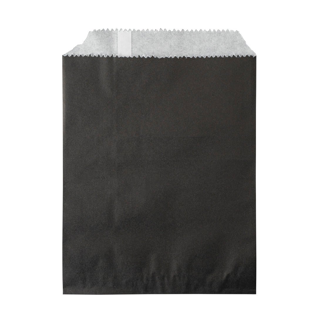 Bag Tek Black Paper Bag - 7" x 5" - 25 count box