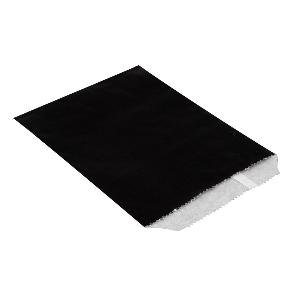 Bag Tek Black Paper Bag - 7" x 5" - 25 count box
