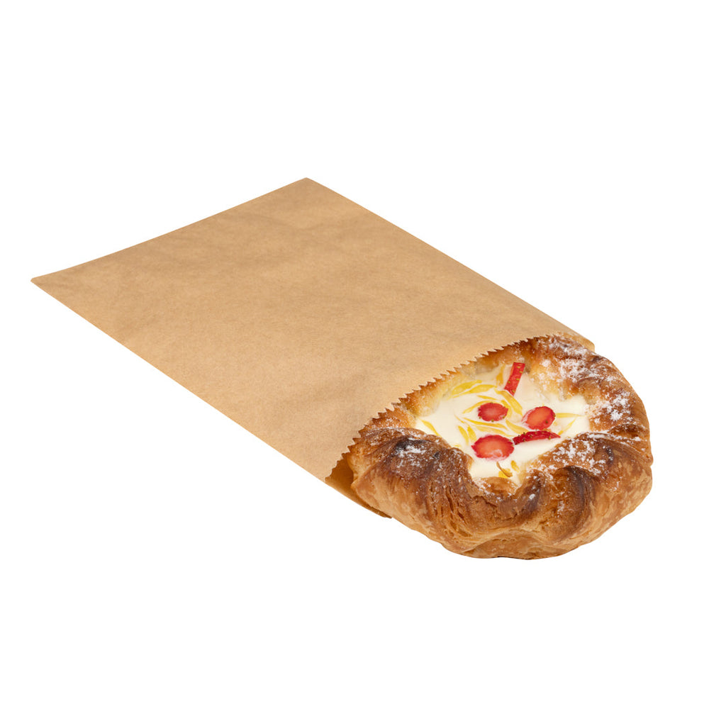 Bag Tek Kraft Paper Bag - 7" x 5" - 25 count box