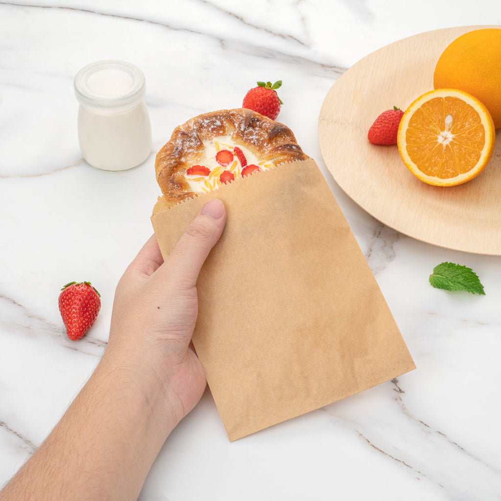 Bag Tek Kraft Paper Bag - 7" x 5" - 25 count box