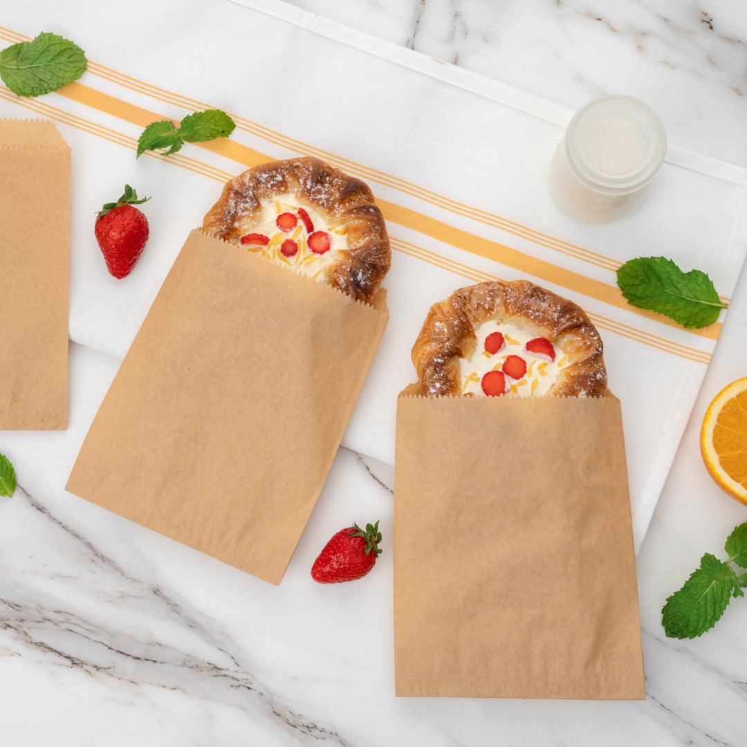 Bag Tek Kraft Paper Bag - 7" x 5" - 100 count box