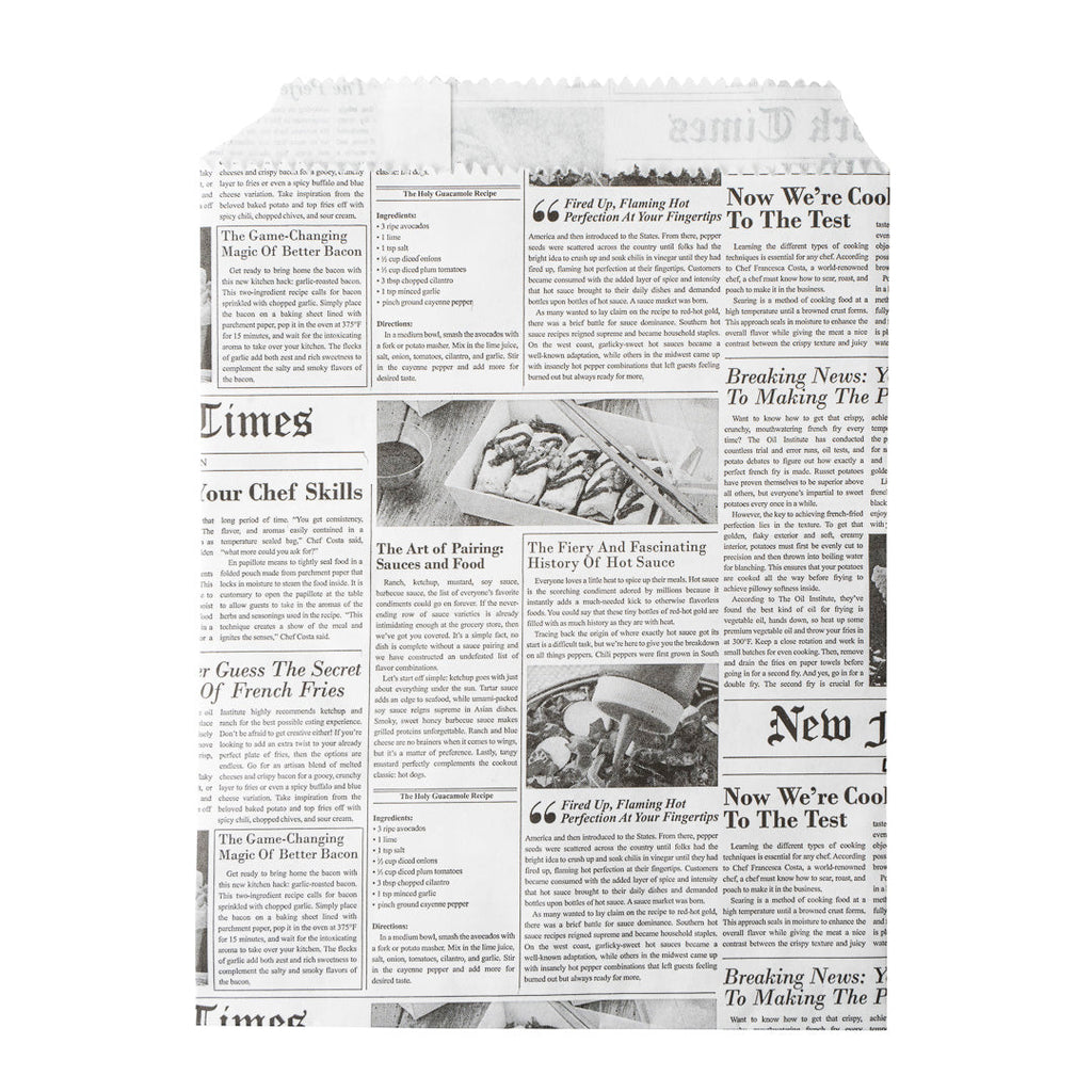 Bag Tek Newsprint Paper Bag - 7" x 5" - 25 count box