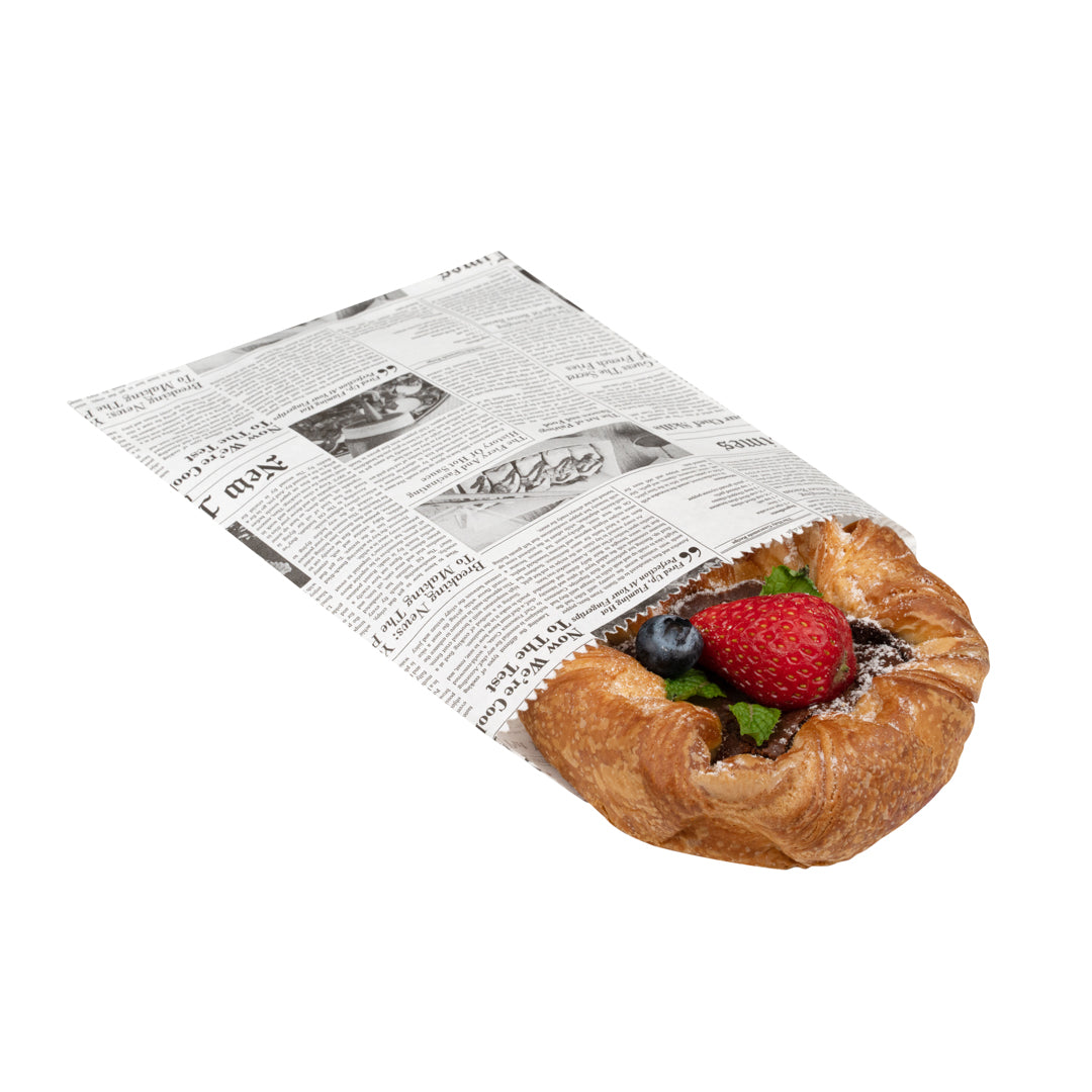 Bag Tek Newsprint Paper Bag - 7" x 5" - 25 count box