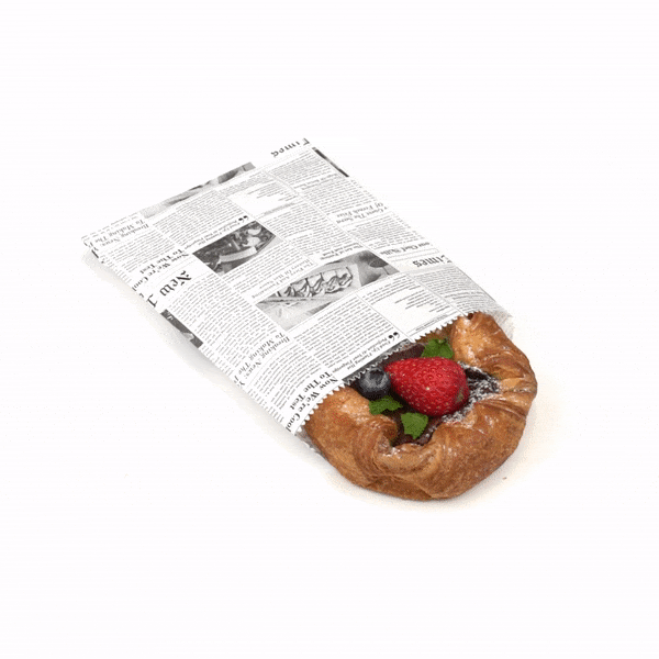 Bag Tek Newsprint Paper Bag - 7" x 5" - 25 count box