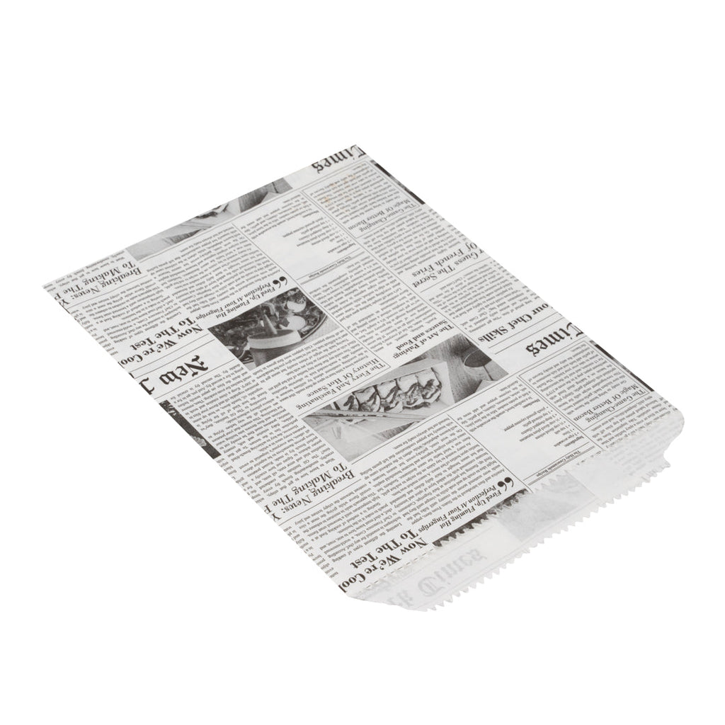Bag Tek Newsprint Paper Bag - 7" x 5" - 100 count box