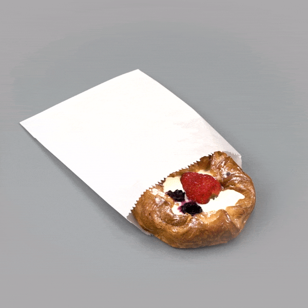 Bag Tek White Paper Bag - 7" x 5" - 100 count box