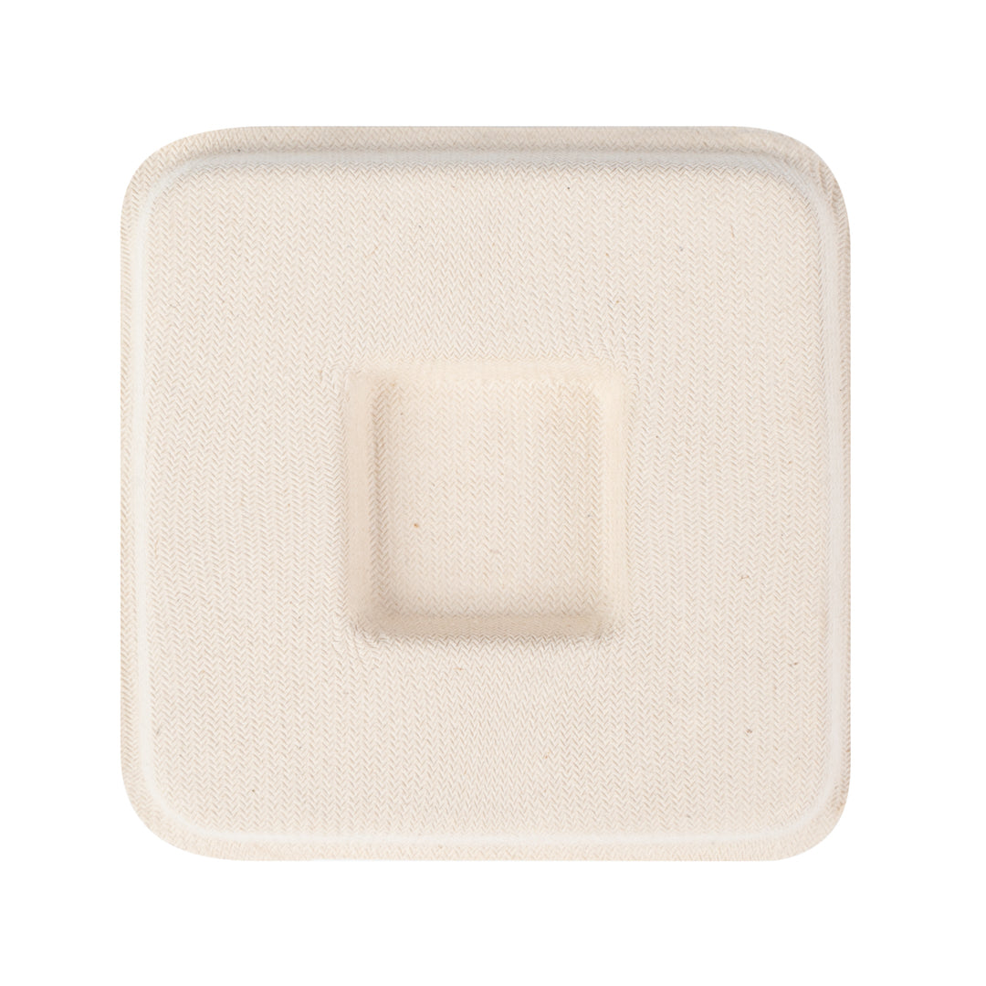 Pulp Tek Square Natural Sugarcane / Bagasse Flat Lid - Fits 9 oz Bowl - 100 count box