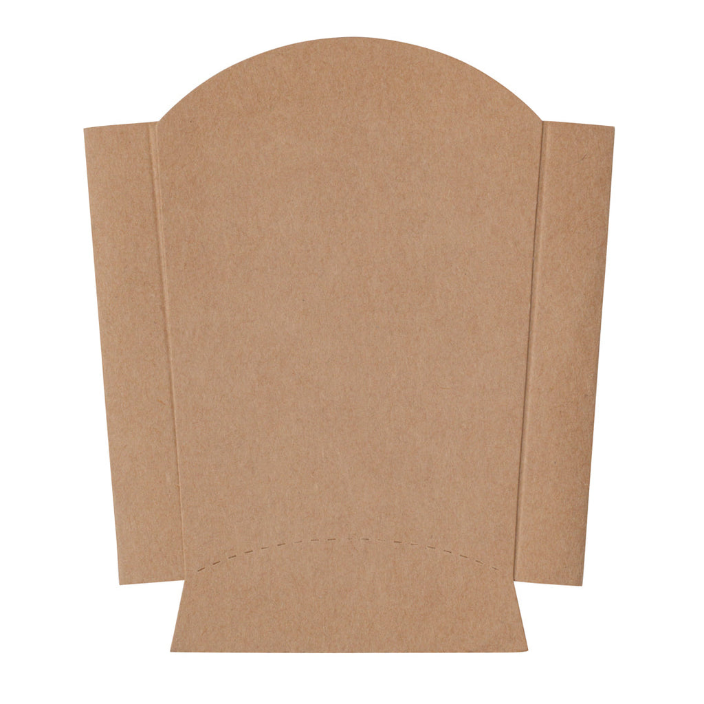 Bio Tek 2 oz Kraft Paper Fry Cup / Snack Container - 4" x 2 3/4" x 3 1/2" - 100 count box