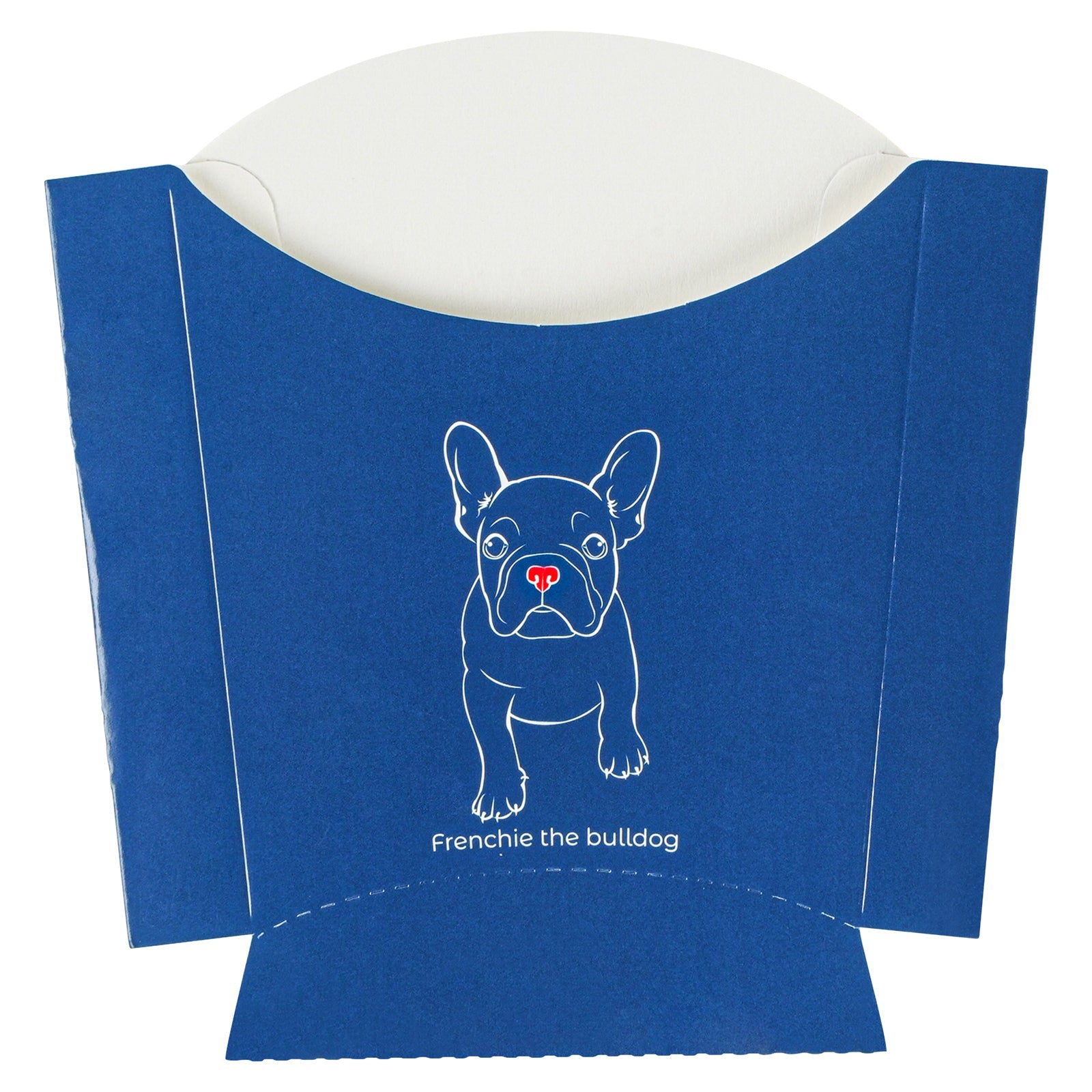 Bio Tek 3 oz Frenchie Paper Fry Cup / Snack Container - 4 1/2" x 3 1/4" x 3 3/4" - 100 count box