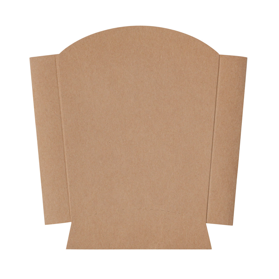 Bio Tek 3 oz Kraft Paper Fry Cup / Snack Container - 4 1/2" x 3 1/4" x 3 3/4" - 100 count box