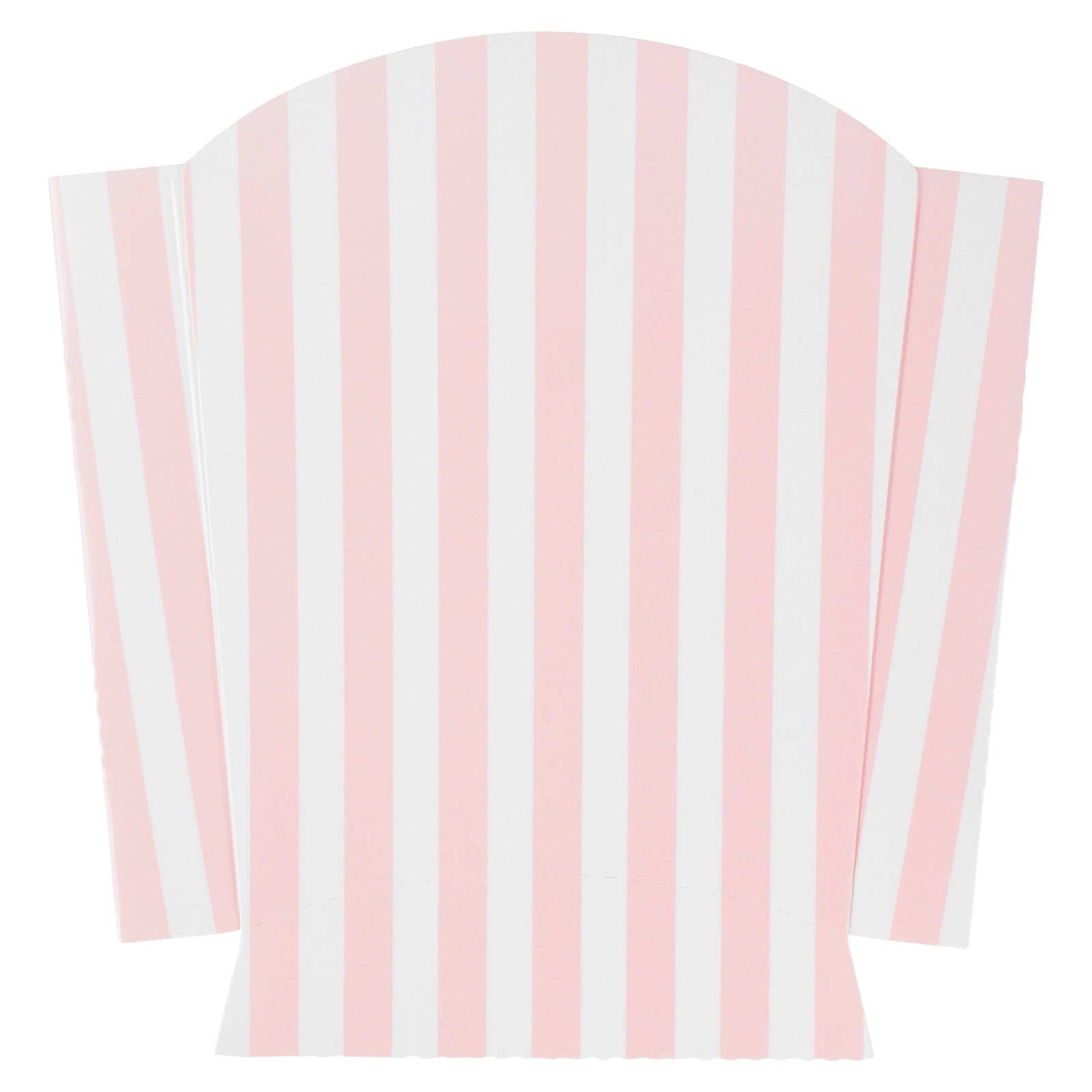 Bio Tek 3 oz Pink and White Stripe Paper Fry Cup / Snack Container - 4 1/2" x 3 1/4" x 3 3/4" - 100 count box