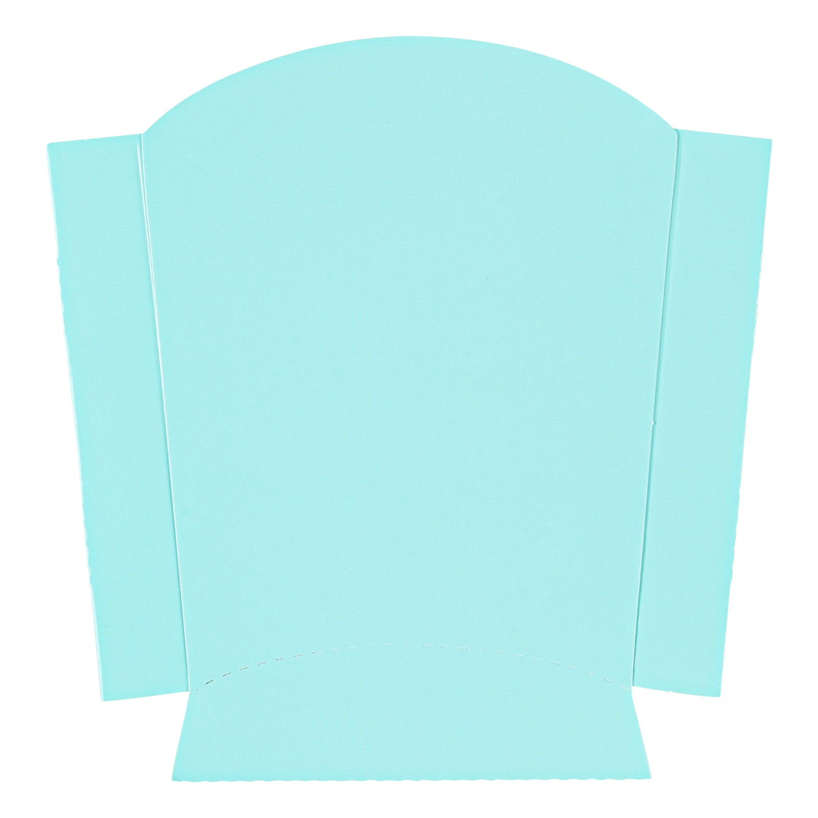 Bio Tek 3 oz Turquoise Paper Fry Cup / Snack Container - 4 1/2" x 3 1/4" x 3 3/4" - 100 count box