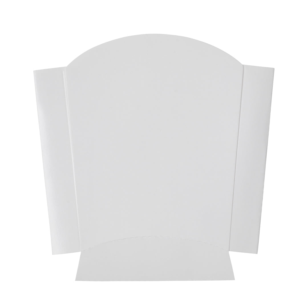 Bio Tek 3 oz White Paper Fry Cup / Snack Container - 4 1/2" x 3 1/4" x 3 3/4" - 100 count box