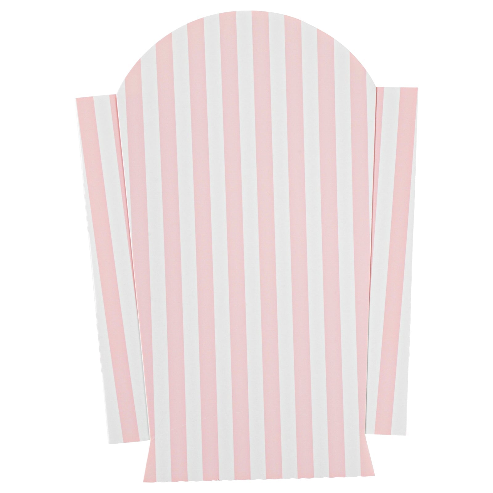 Bio Tek 4 oz Pink and White Stripe Paper Fry Cup / Snack Container - 4 3/4" x 3 1/2" x 5" - 100 count box