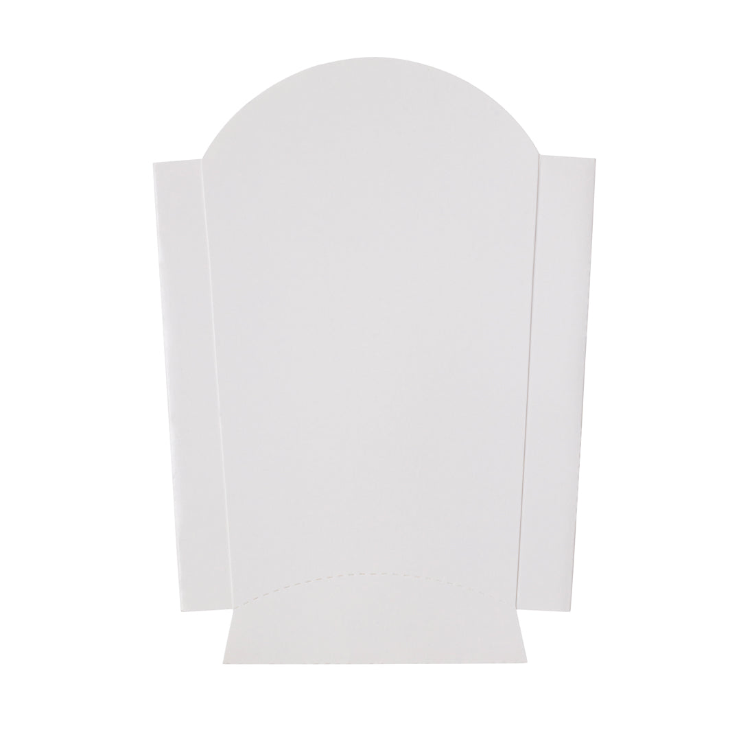 Bio Tek 4 oz White Paper Fry Cup / Snack Container - 4 3/4" x 3 1/2" x 5" - 100 count box